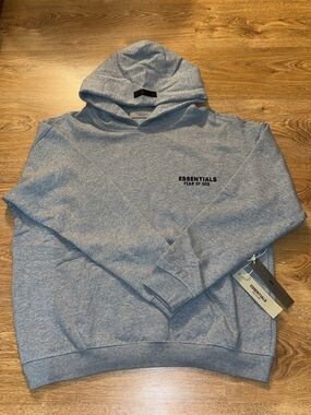 Fear of God ESSENTIALS Light Heather Gray Hoodie